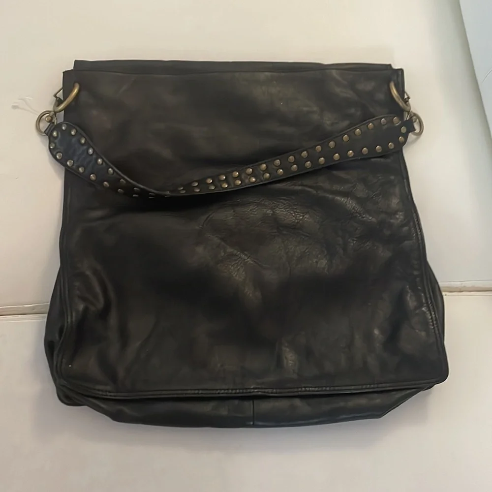Leather pollini laptop bag